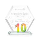 Riviera Anniversary No 10 Prismatic Polygon Crystal Trophy