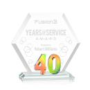 Riviera Anniversary No 40 Prismatic Polygon Crystal Trophy