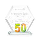 Riviera Anniversary No 50 Prismatic Polygon Crystal Trophy