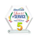 Riviera Anniversary Full Color No 5 Prismatic Polygon Crystal Trophy