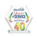 Riviera Anniversary Full Color No 40 Prismatic Polygon Crystal Trophy