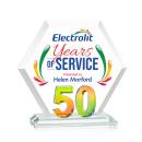 Riviera Anniversary Full Color No 50 Prismatic Polygon Crystal Trophy