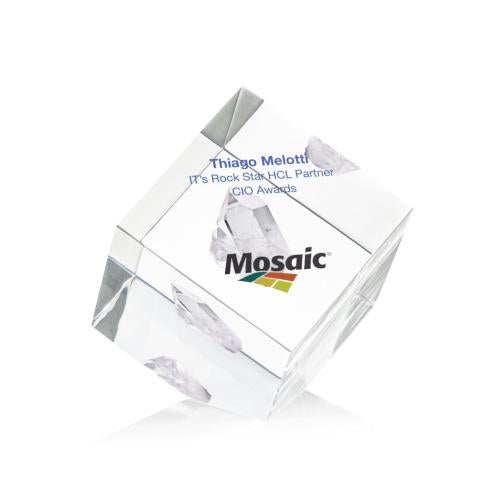Awards and Plaques - Acrylic Trophies - Embedment Dotson Cube Square / Cube Square / Cube Acrylic Trophy