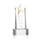 Morse Gold Star on Base Clear Towers Crystal Trophy