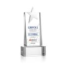 Morse Silver Star Full Color on Base Clear Towers Crystal Trophy