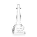 Lighthouse on Small Base Clear Crystal Trophy
