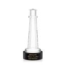 Lighthouse on Lockwood Base Black Crystal Trophy