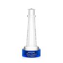 Lighthouse on Lockwood Base Blue Crystal Trophy