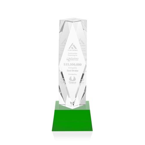 Awards and Plaques - Crystal Trophies - Toscana on Base Green Towers Crystal Trophy