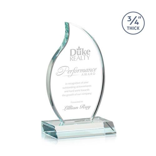 Awards and Plaques - Crystal Trophies - Summers Clear Flame Crystal Trophy