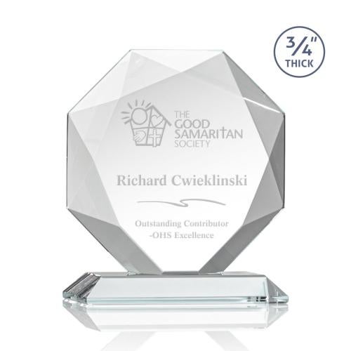Awards and Plaques - Crystal Trophies - Gregory Starfire Polygon Crystal Trophy