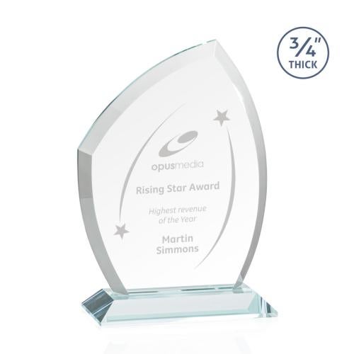 Awards and Plaques - Crystal Trophies - Wilco Starfire Unique Crystal Trophy