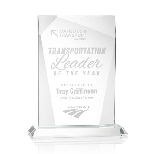 Awards and Plaques - Crystal Trophies - Palma Rectangle Crystal Trophy