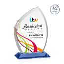 Wilco Full Color Sky Blue Unique Crystal Trophy