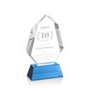 Thomson on Helton Base Sky Blue Polygon Crystal Trophy