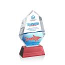 Thomson Full Color on Helton Base Red Polygon Crystal Trophy