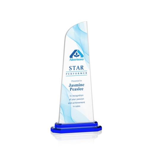 Awards and Plaques - Acrylic Trophies - Culver Full Color Blue Peaks Acrylic Trophy