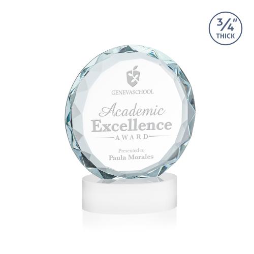 Awards and Plaques - Crystal Trophies - Clarke on Alberton Base Fagan Circle Crystal Trophy