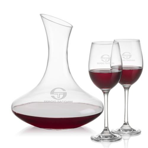 Custom Barware Glasses - Carafes - Compton Carafe & Robles Wine