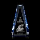 Carmel 3D Blue Polygon Crystal Trophy