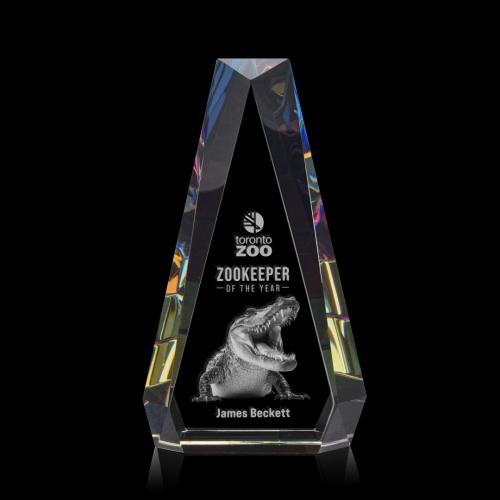Awards and Plaques - Crystal Trophies - Carmel 3D Prismatic Polygon Crystal Trophy