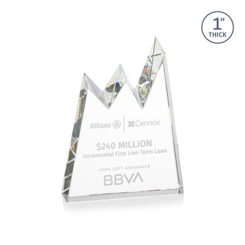 Awards and Plaques - Crystal Trophies - Alpine Clear Peaks Crystal Trophy