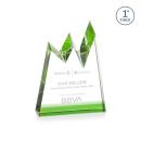 Alpine Green Peaks Crystal Trophy