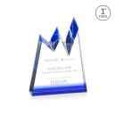 Alpine Blue Peaks Crystal Trophy