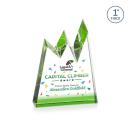 Alpine Full Color Green Peaks Crystal Trophy