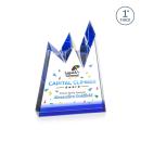 Alpine Full Color Blue Peaks Crystal Trophy