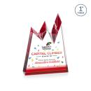 Alpine Full Color Red Peaks Crystal Trophy
