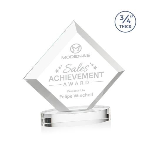 Awards and Plaques - Crystal Trophies - Carlson on Alberton Base Clear Crystal Trophy