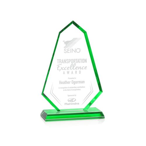 Awards and Plaques - Crystal Trophies - Pearson Green Unique Crystal Trophy