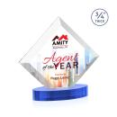 Carlson Full Color on Alberton Base Sky Blue Crystal Trophy