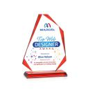 Hillmont Full Color Red Unique Crystal Trophy