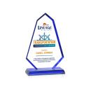 Pearson Full Color Blue Unique Crystal Trophy