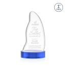Beauford on Base Sky Blue Unique Crystal Trophy