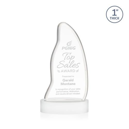 Awards and Plaques - Crystal Trophies - Beauford on Base Fagan Unique Crystal Trophy