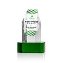 Holbrok Full Color on Base Green Towers Crystal Trophy