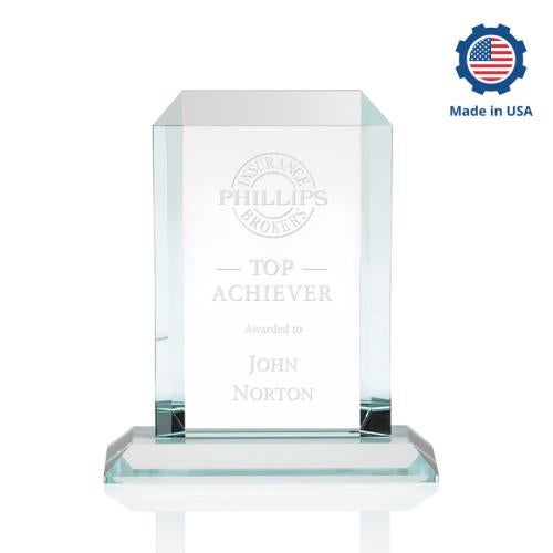 Awards and Plaques - Crystal Trophies - Carey Rectangle Crystal Trophy