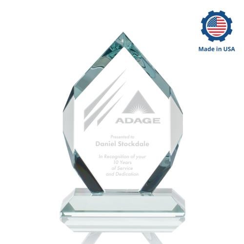 Awards and Plaques - Crystal Trophies - Diamond Diamond Polygon Crystal Trophy