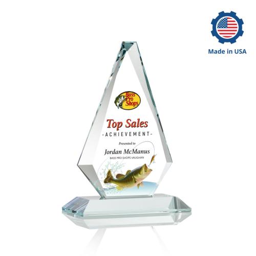 Awards and Plaques - Crystal Trophies - Crowell Full Color Crystal Trophy