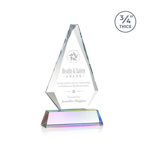 Awards and Plaques - Crystal Trophies - Crowell on Helton Prismatic Crystal Trophy