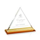 Melton Amber Pyramid Crystal Trophy