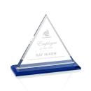 Melton Blue Pyramid Crystal Trophy