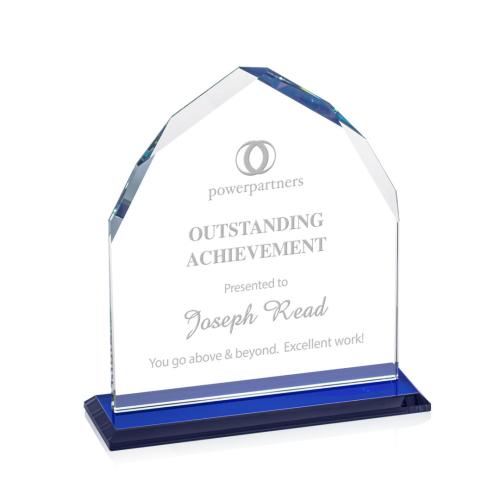 Awards and Plaques - Crystal Trophies - Emery Blue Peaks Crystal Trophy