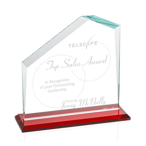 Awards and Plaques - Crystal Trophies - Sellers Red Peaks Crystal Trophy
