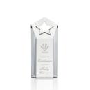 Shields Silver Star Clear Polygon Crystal Trophy
