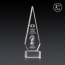 Cullen 3D on Plated Base Clear Crystal Trophy