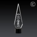 Cullen 3D on Round Base Black Crystal Trophy
